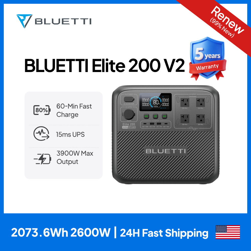 Outdoor Power Equipment - 【Renew】BLUETTI Elite 200 V2 Station d'alimentation