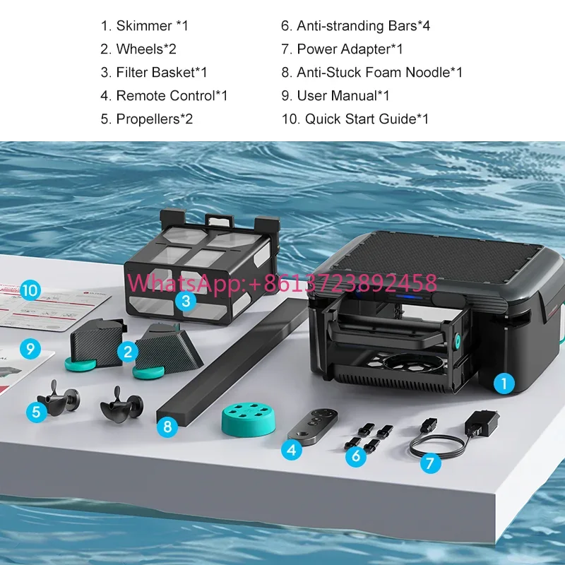 Outdoor Power Vacuum - Robot nettoyeur de piscine automatique, aspirateur