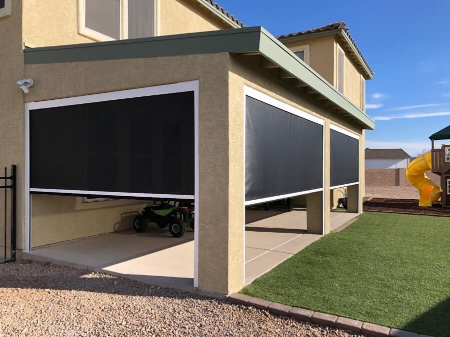 Stores enrouleurs motorisés en - Outdoor Power Blinds avis et prix