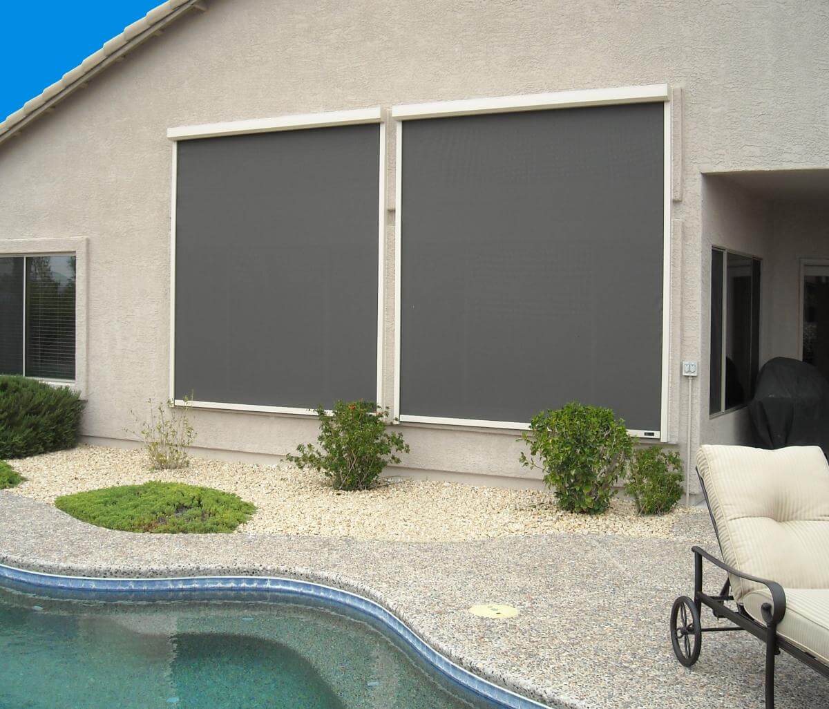 Stores enrouleurs motorisés en - Outdoor Power Blinds avis et prix