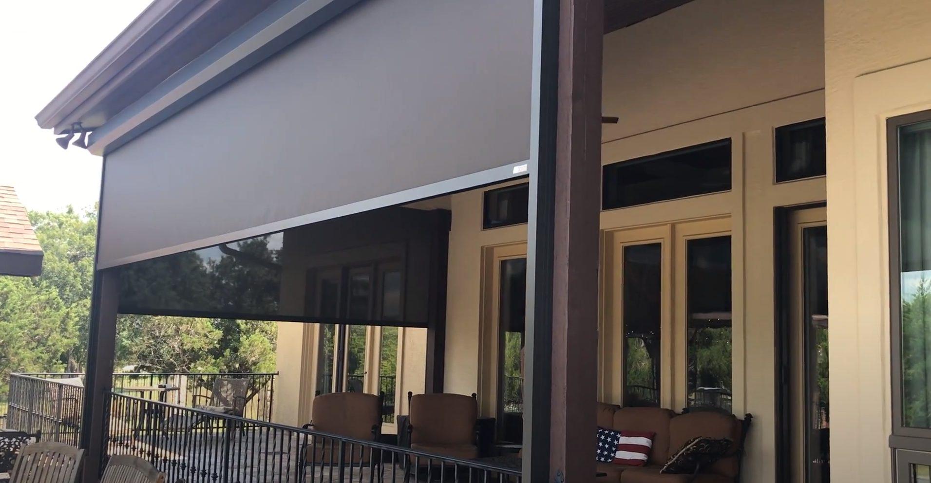 Stores enrouleurs motorisés en - Outdoor Power Blinds avis et prix