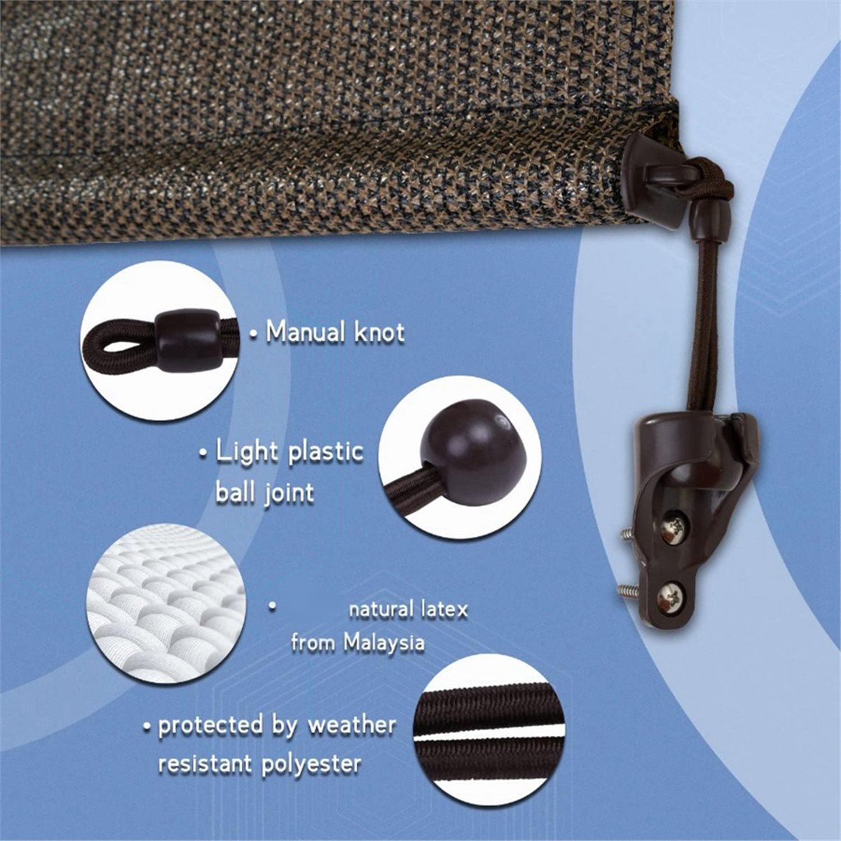 Kit de fixation élastique et c - Outdoor Power Blinds avis et prix