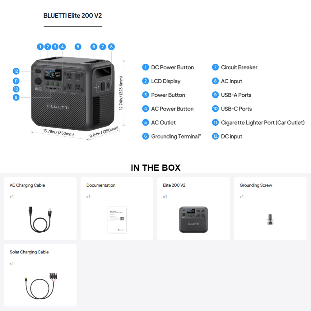 【Renew】BLUETTI Elite 200 V2 St - Outdoor Power Equipment avis et prix